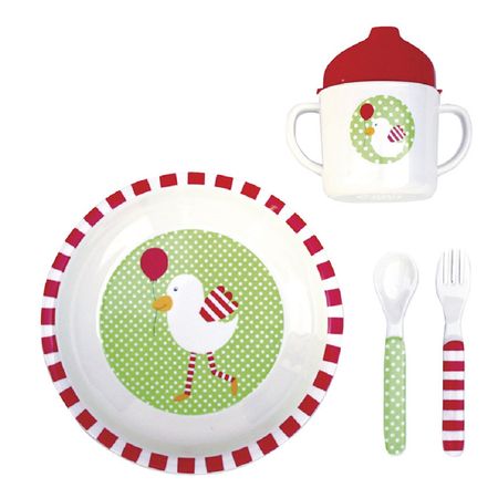 JaBaDaBaDo Kit Alimentação Patinho Vermelho com 4 Peças JaBaDaBaDo Kit Alimentação Patinho Vermelho com 4 Peças