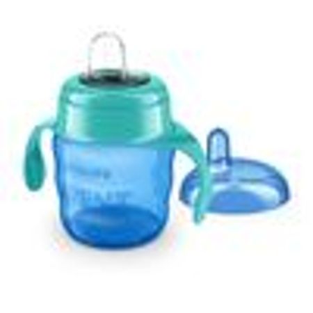 Philips Avent Copo de Transição Easy Sip c/ Bico de Silicone 200ml Azul 6m+ SCF551/05
