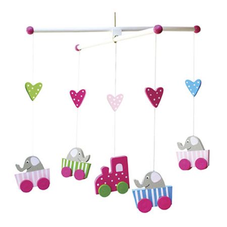 JaBaDaBaDo Móbile de Madeira Ceolho Rosa JaBaDaBaDo Móbile de Madeira Ceolho Rosa