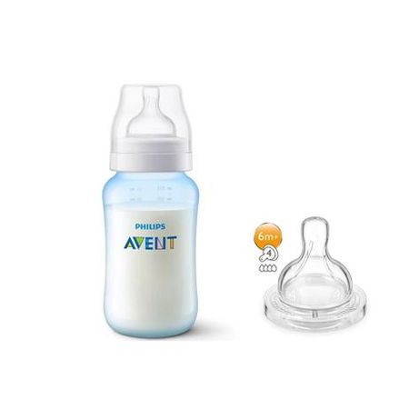 Philips Avent Mamadeira Anti-Colic 330ml + Bico Nº4 Azul SCD809/30 Philips Avent Mamadeira Anti-Colic 330ml + Bico Nº4 Azul SCD809/30