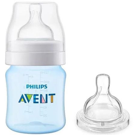 Philips Avent Mamadeira Anti-Colic 125ml + Bico Nº2 Azul SCD809/26 Philips Avent Mamadeira Anti-Colic 125ml + Bico Nº2 Azul SCD809/26