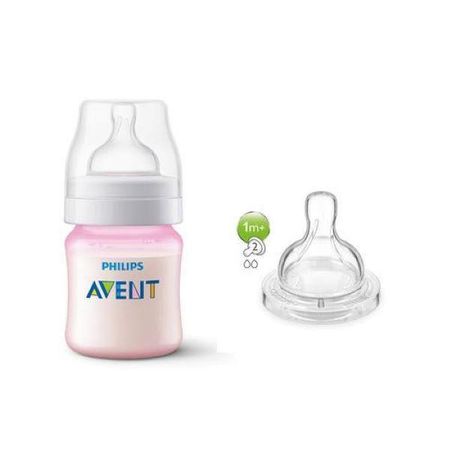 Philips Avent Mamadeira Anti-Colic 125ml + Bico Nº2 Rosa SCD809/24 Philips Avent Mamadeira Anti-Colic 125ml + Bico Nº2 Rosa SCD809/24