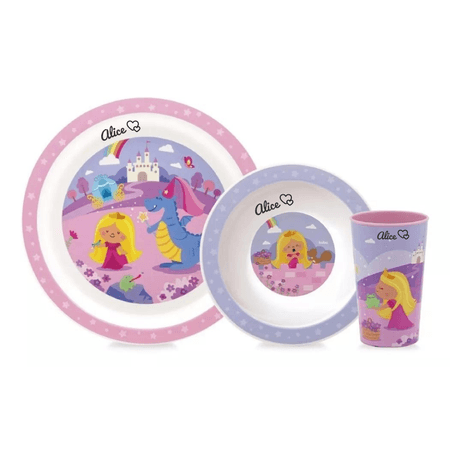 Kit Refeição Personalizado Aventuras C/ Prato E Copo Princesa Buba Kit Refeição Personalizado Aventuras C/ Prato E Copo Princesa Buba