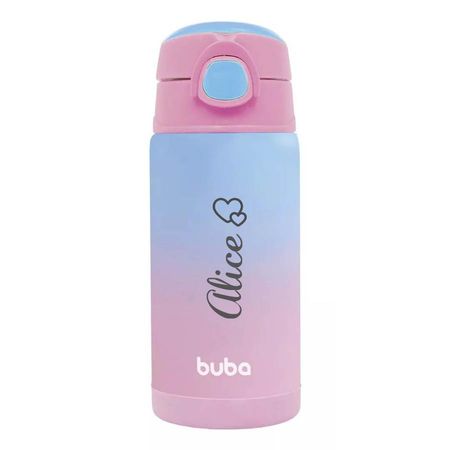 Garrafinha Térmica Personalizada Parede Dupla C/ Canudo Buba Garrafinha Térmica Personalizada Parede Dupla C/ Canudo Buba