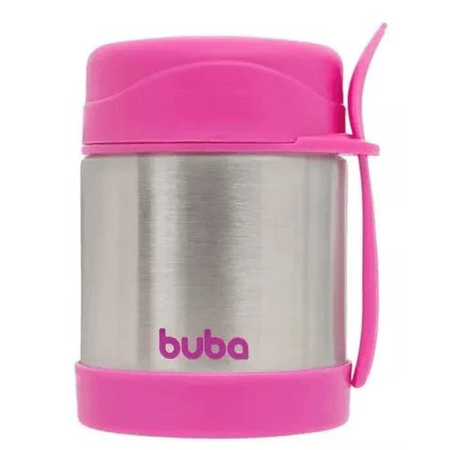 Pote Térmico De Alimentos Rosa Com Colher 360ml Buba Pote Térmico De Alimentos Rosa Com Colher 360ml Buba