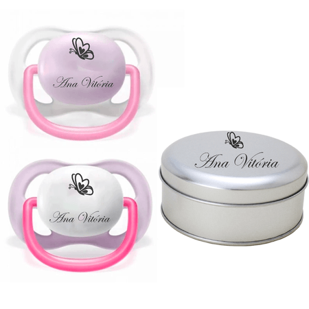 Chupeta Avent Personalizada na Lata Ultra Air C/2 0-6 Chupeta Avent Personalizada na Lata Ultra Air C/2 0-6