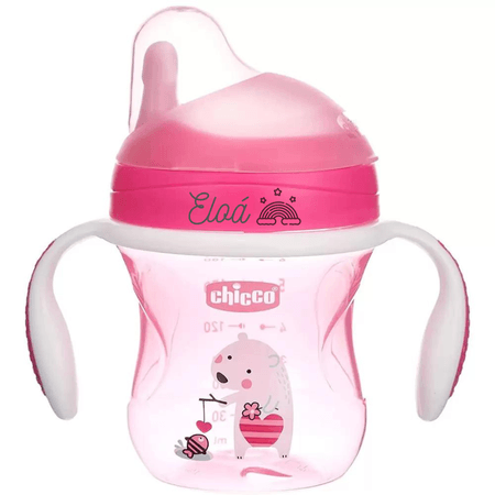Copo Personalizado Training Cup 6M+ Rosa - Chicco Copo Personalizado Training Cup 6M+ Rosa - Chicco