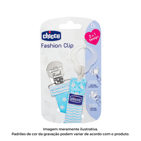 Prendedor Chupeta Personalizado Nome Chicco Fashion Azul Prendedor Chupeta Personalizado Nome Chicco Fashion Azul