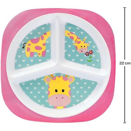 Prato com Divisórias Buba Animal Fun Girafa Prato com Divisórias Buba Animal Fun Girafa