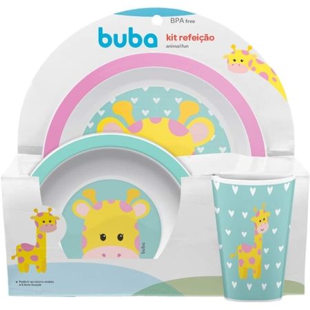 Kit Alimentação Buba Animal Fun Girafa Kit Alimentação Buba Animal Fun Girafa