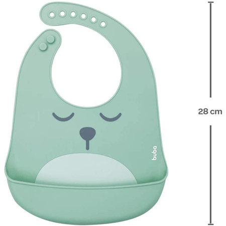 Babador De Silicone Buba Pega Migalhas Verde