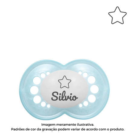 Chupeta MAM Personalizada Nome Azul Pérola 6+ Meses Chupeta MAM Personalizada Nome Azul Pérola 6+ Meses