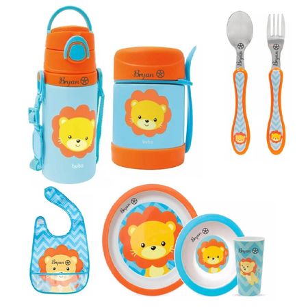 Kit Alimentação Personalizado Nome Buba Leão Completo Kit Alimentação Personalizado Nome Buba Leão Completo