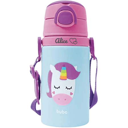 Garrafinha Infantil Personalizada 400ml Animal Fun Unicórnio Garrafinha Infantil Personalizada 400ml Animal Fun Unicórnio