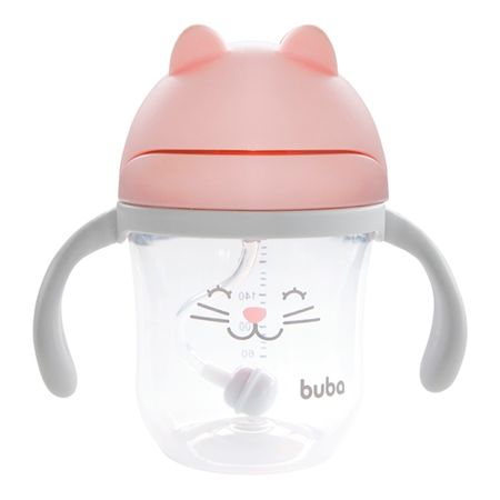 Copo Com Alça Buba Gatinho Rosa 12+ Copo Com Alça Buba Gatinho Rosa 12+