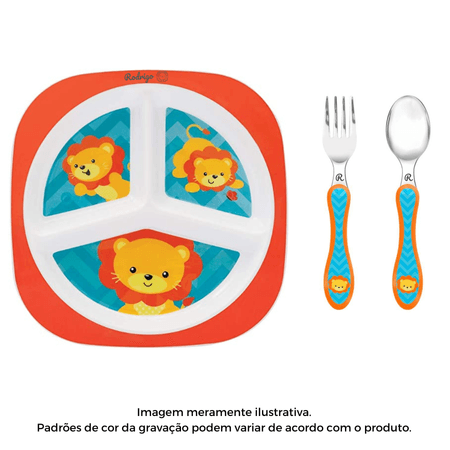 Kit Alimentação Personalizado Nome Buba Leão C/3 peças Kit Alimentação Personalizado Nome Buba Leão C/3 peças