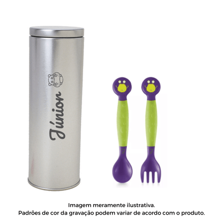 Kit Jogo de Talheres Personalizado Nome Flexíveis 9+ Kit Jogo de Talheres Personalizado Nome Flexíveis 9+