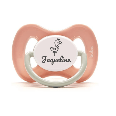 Chupeta Personalizada Nome Buba Rosa 0-6m Chupeta Personalizada Nome Buba Rosa 0-6m