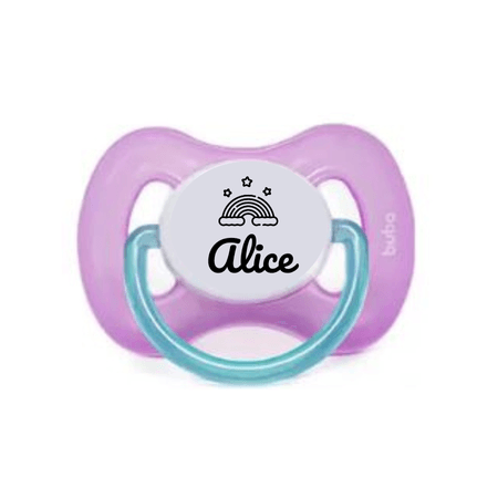 Chupeta Personalizada Nome Buba Noturna Rosa 0-6m Chupeta Personalizada Nome Buba Noturna Rosa 0-6m