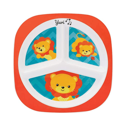 Prato Buba Leão com Divisórias Personalizado Nome Prato Buba Leão com Divisórias Personalizado Nome
