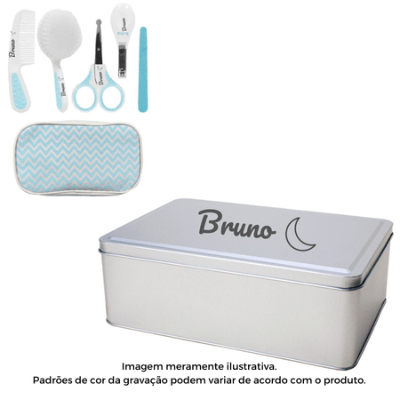 Kit Personalizado Buba Cuidados Higiene c/ Estojo Buba Azul Kit Personalizado Buba Cuidados Higiene c/ Estojo Buba Azul