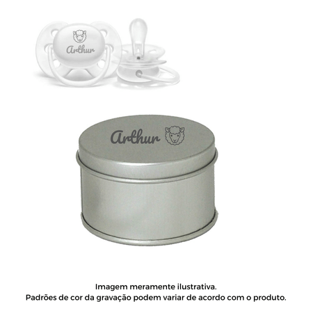 Kit Personalizado Avent Chupeta Ultra Soft Branca 0-6 Kit Personalizado Avent Chupeta Ultra Soft Branca 0-6