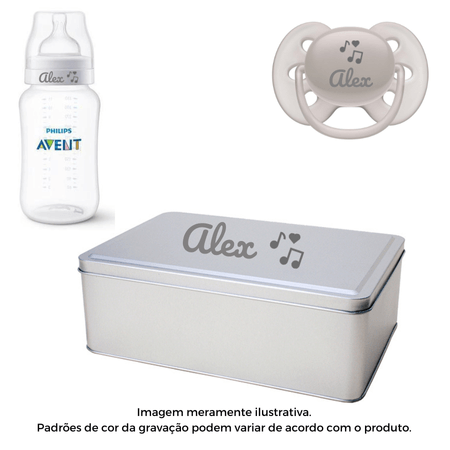 Kit Personalizado Avent Mamadeira AC + Chupeta 6+ Kit Personalizado Avent Mamadeira AC + Chupeta 6+