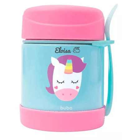 Pote Térmico Personalizado Nome Buba Animal Fun Unicórnio Pote Térmico Personalizado Nome Buba Animal Fun Unicórnio