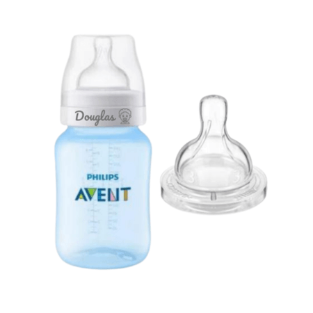 Mamadeira Personalizada Nome Avent AntiColic Azul 260ml + BE Mamadeira Personalizada Nome Avent AntiColic Azul 260ml + BE