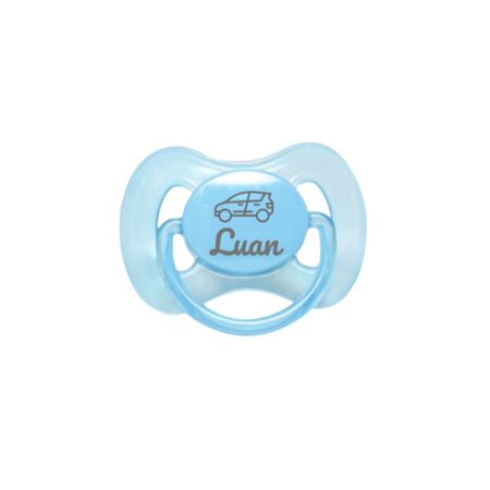 Chupeta Personalizada Nome Buba Comfort Lisa Azul 0-6m Chupeta Personalizada Nome Buba Comfort Lisa Azul 0-6m