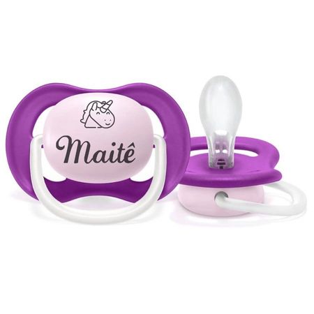 Chupeta Avent Personalizada Ultra Air Violeta 6-18 Meses Menina Chupeta Avent Personalizada Ultra Air Violeta 6-18 Meses Menina