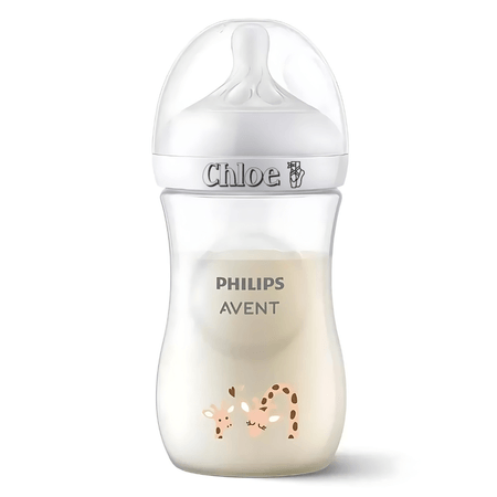 Mamadeira Avent Pétala 3.0 Girafa 260ml Personalizada Mamadeira Avent Pétala 3.0 Girafa 260ml Personalizada