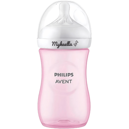 Mamadeira Avent Pétala 3.0 Rosa 260ml Personalizada Com Nome Mamadeira Avent Pétala 3.0 Rosa 260ml Personalizada Com Nome